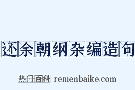 还余朝纲杂编造句是什么意思的图片